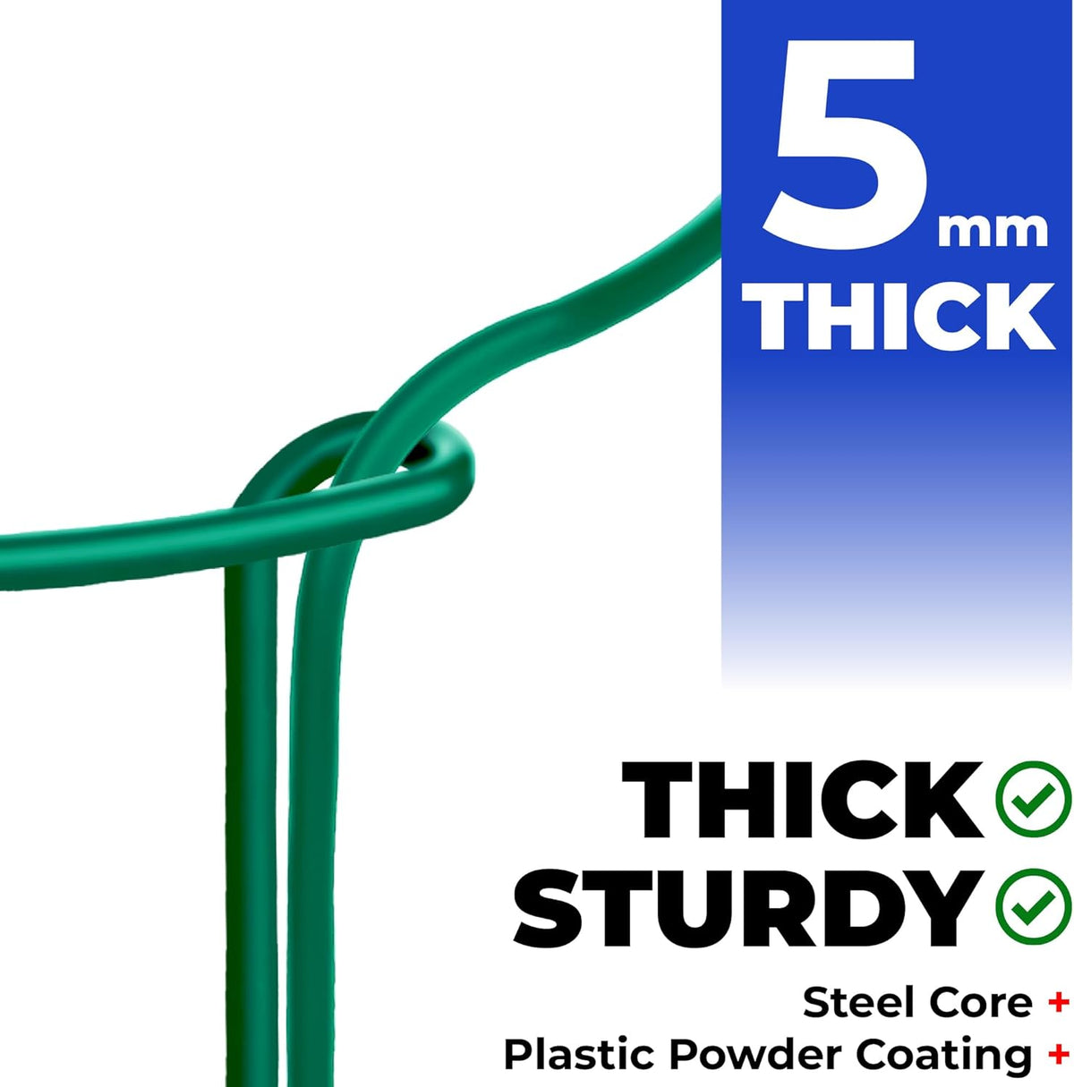 Tall Plant Support Stakes for Indoor and Outdoor - Peony Cages and Supports - Plant Cage Ring for Potted Flower - Peony, Tomato, Hydrangea, Rose Bush 10" W x 16" H (6 Pack)