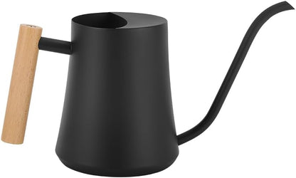 Black Watering Can for Indoor Plants, 1L/35oz Stainless Steel