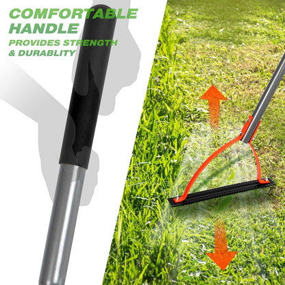 41in Double-Edged Scythe, Weed Cutter for Cutting Weeds & Grass