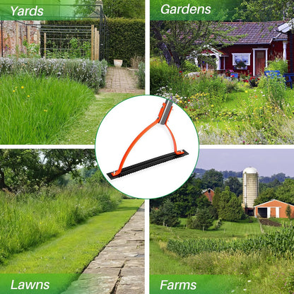 41in Double-Edged Scythe, Weed Cutter for Cutting Weeds & Grass