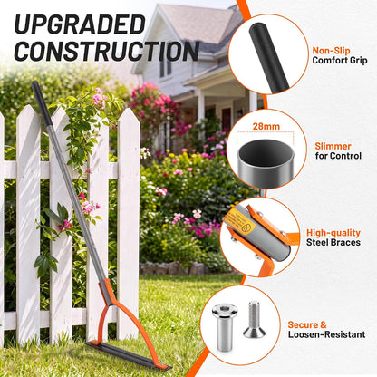 41in Double-Edged Scythe, Weed Cutter for Cutting Weeds & Grass