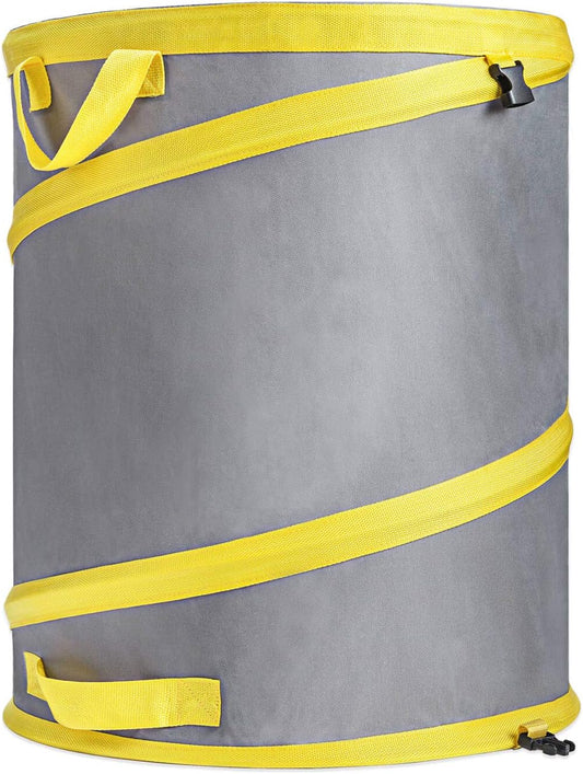 Collapsible Pop Up Trash Can, 30 Gallon Reusable Yard Waste Bag with Handle, Foldable Portable Garden Leaf Bag for Outdoor Lawn, Patio, Camping, Gardening Debris Storage