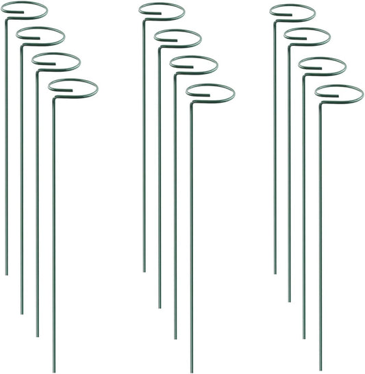 16 InchPlant Stakes for Flowers-12 Pack, Single Stem Plant Support Stakes