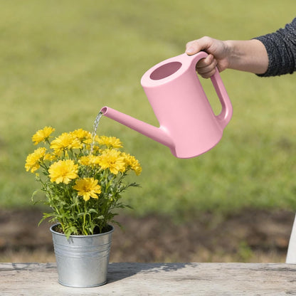Plastic Watering Can - for Indoor and Outdoor Home Garden Plants - with Long Spout - Green - 1/4 Gallon