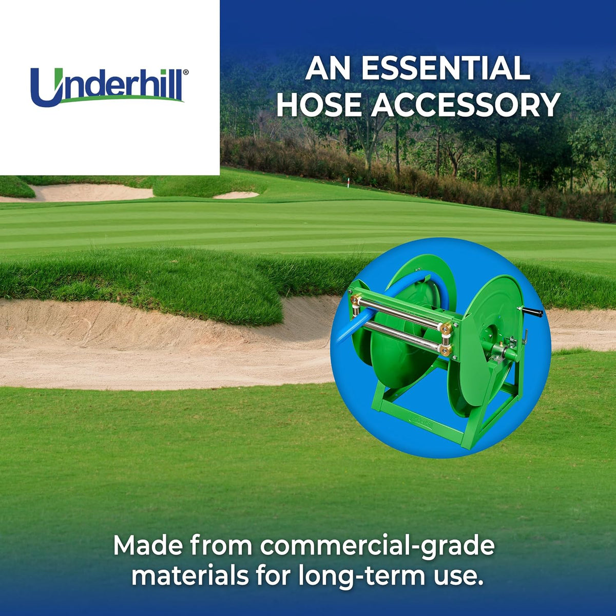 Hose Guide for Heavy-Duty Hose Reel Caddie Holder for Golfing Greens and Sports Fields