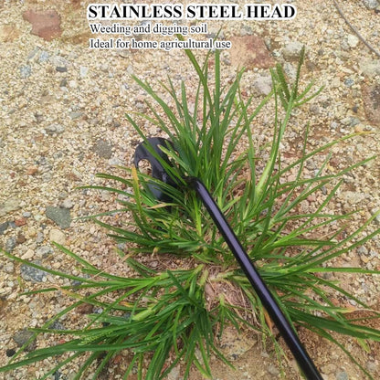 Weed Puller Tool Gardening Tools Set of 2 Uprooting Weed Pulling Tool, 4 Teeth Manganese Steel Forged Weeding Tool for Vegetable, Portable Hand Weeder Tool for Garden Farm Planting Weeding
