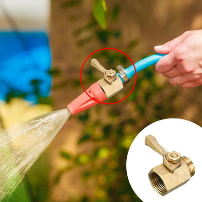 2 Pack Solid Brass Garden Hose Shut Off Valve with 2 Extra Rubber Washers, 3/4 Inch, Gate Valve, Hose Valve, Brass