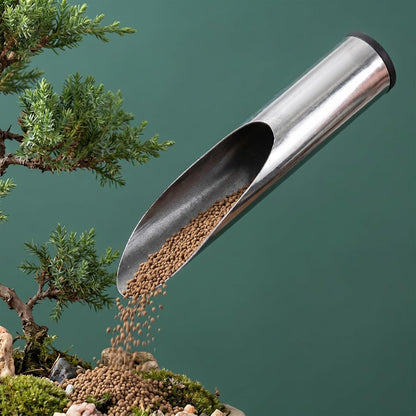 Bonsai Soil Scoop: Stainless Steel Soil Scoop Bonsai, Potting Trowel, Succulent Transplanting Garden Scooper for Indoor Plants, Narrow Deep Mouth Hand Tool