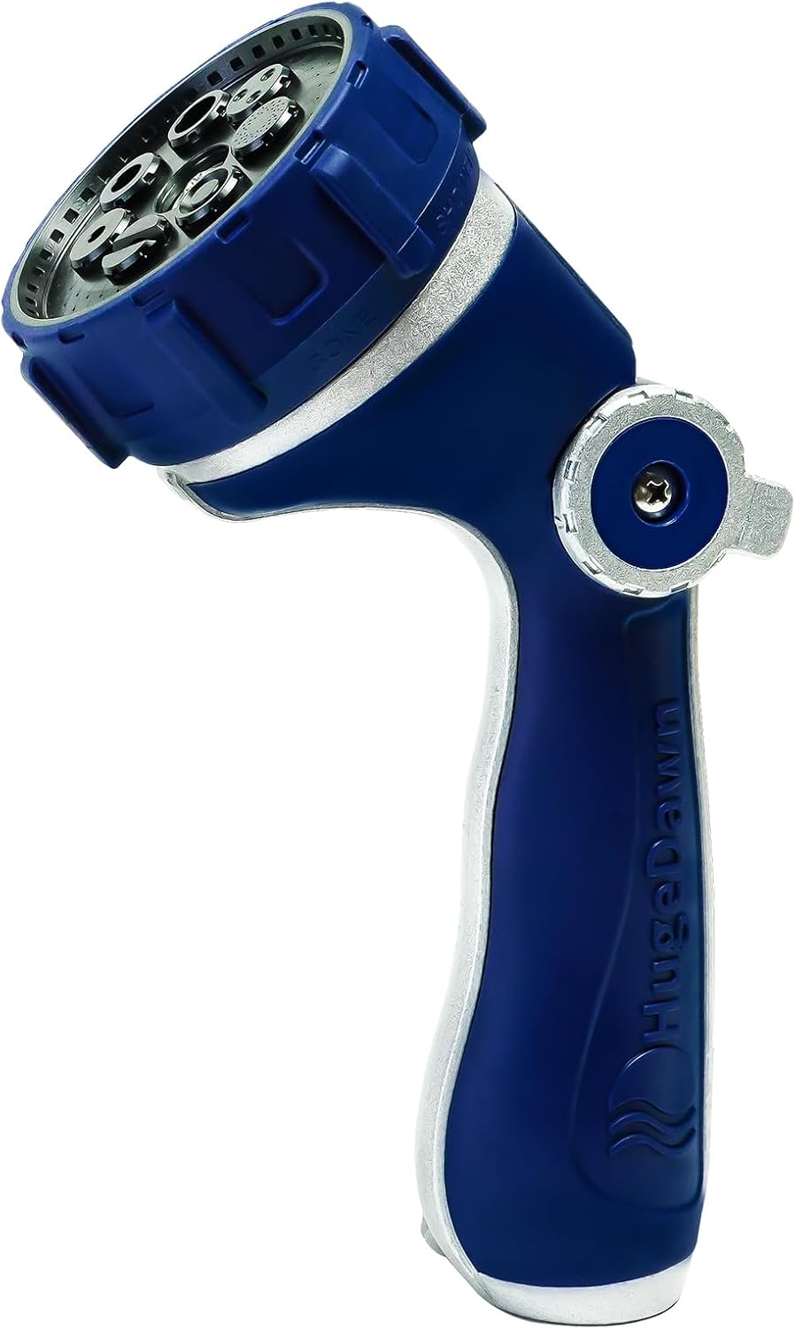 Garden Hose Nozzle with 7 Spray Patterns, Heavy Duty Metal Sprayer 30% Greater Water Flow for Watering, Car Wash, Outdoor Cleaning (Red)