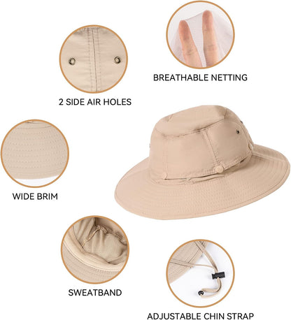 Mosquito Net Hat Women UPF 50+ Hidden Netting Sun Protection Cap