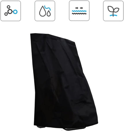 Hose Reel Cart Cover Black Waterproof Free Standing Water Hose Reel Protective Cover Furniture Sets for Patio Outdoor (Black)