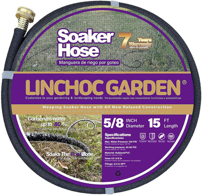 5/8 Inch 100FT Soaker Hose - High Flow Flexible Design for Expansive Landscapes | Durable & Eco-Sustainable Water Efficiency