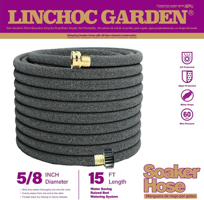 5/8 Inch 100FT Soaker Hose - High Flow Flexible Design for Expansive Landscapes | Durable & Eco-Sustainable Water Efficiency