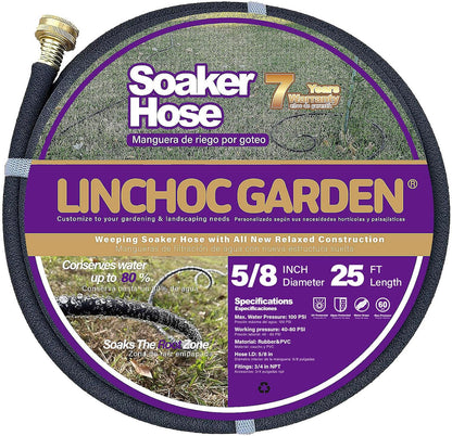 5/8 Inch 100FT Soaker Hose - High Flow Flexible Design for Expansive Landscapes | Durable & Eco-Sustainable Water Efficiency