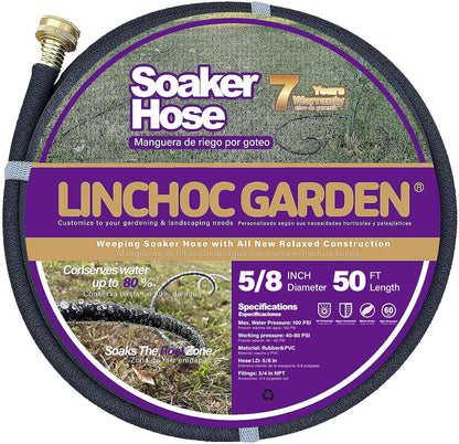 5/8 Inch 100FT Soaker Hose - High Flow Flexible Design for Expansive Landscapes | Durable & Eco-Sustainable Water Efficiency