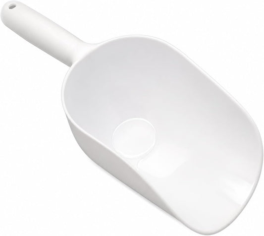 Jumbo Plastic Scoop - 12" Large Food Scoop for Flour, Sugar, Cereal, Pet Food, Gardening