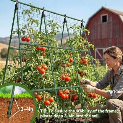 2 Pack Cucumber Trellis, 34"×48" Garden Trellis for Climbing Plants Outdoor, A-Frame Vegetable Trellis for Raised Bed, Support for Tomatoes, Squash, Zucchini, Vegetables & Flowers