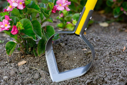 Xtreme Weeder Garden Scuffle Hoe Cultivator, 54-Inch Fiberglass Handle with Grips for Weeding, Cultivating, and Soil Prep