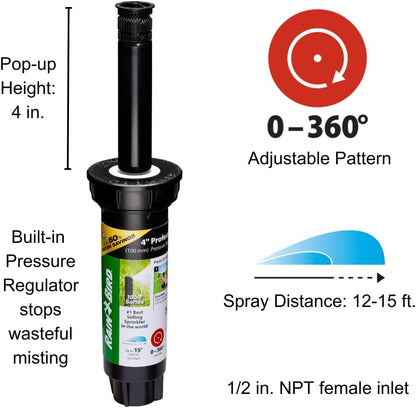 1802HV15PR PRS HE Professional Pop-Up, Full Circle, 8-15 Feet, 2"