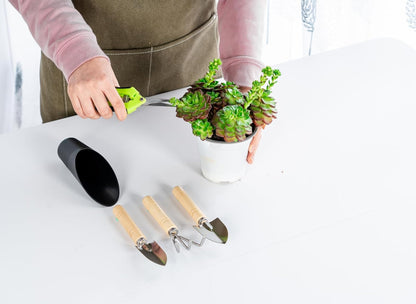 Plant Repotting Mat, 5Pcs Succulent Tools Mini Garden Small Gardening Tools Indoor, Pruning Shear Gardening Scissor, Hand kit for Bonsai, Cactus, Fairy, Houseplant Transplanting, Seedling