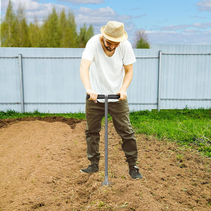 Manual Twist Tiller, All-Steel Garden Claw Cultivator with 4 Curved Claws and Soft Rubber Handle, Hand Tiller Garden Claw for Gardening Bed and Plant Box (39'')