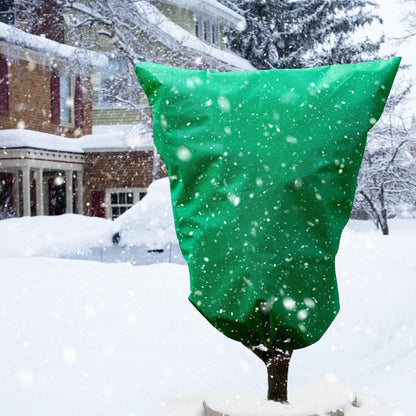 2 Packs Plant Covers for Winter Freeze Protection, 31.5" W X 47.3" H Frost Protection Covers for Outdoor Plants, 2.2 oz/yd² Tree Covers with Double Zipper Heads & Drawstring Design for Winter
