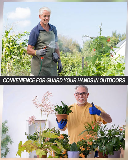 Pairs PU Coated Work Gloves Bulk, Reusable Rubber Safety Gloves for Men Women Work Warehouse, Mechanic, Woodworking