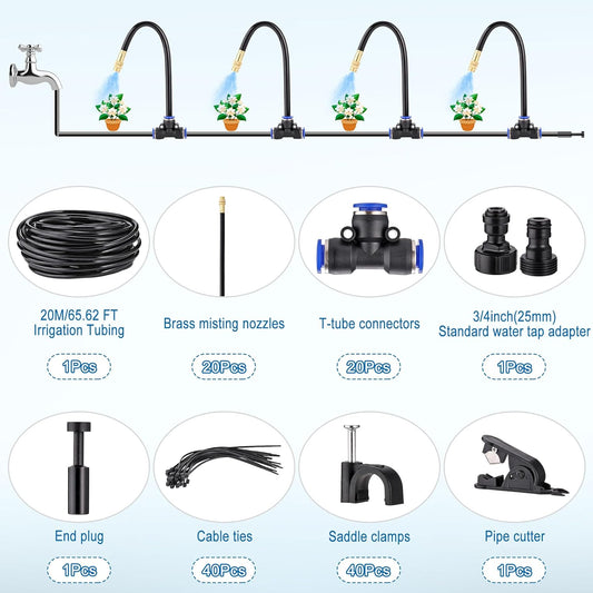 Drip Irrigation Kits Automatic Garden Irrigation System 360° Bending Nozzle