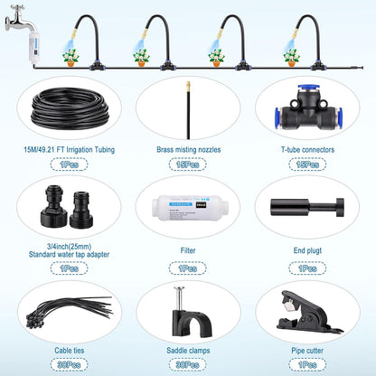 Drip Irrigation Kits Automatic Garden Irrigation System 360° Bending Nozzle