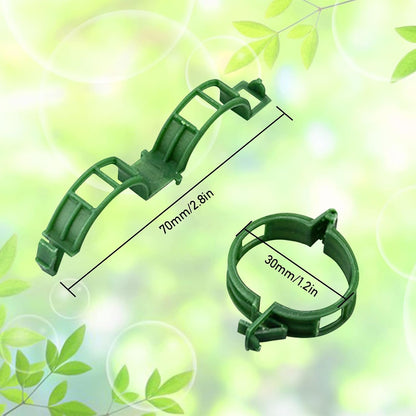 100PCS Plant Support Garden Clips Tomato Clips Supports/Connects Plants/Twine/Vines Trellis/Cages Plant Vine Vegetable Fastening Clip Grafting Tools Make Plant Grow Upright and Healthier (100PCS)