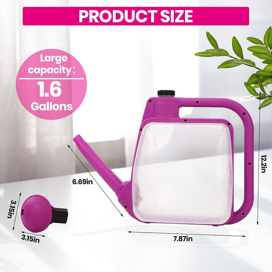 1.5 Gallon Purple Clear Plastic Foldable Garden Watering Can