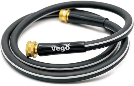 Leader Hose 6ft with Brass Thread and Swivel Grip Sleeve, 1/2" Leader Garden Water Hose with Male to Female Fittings for Garden & Yard