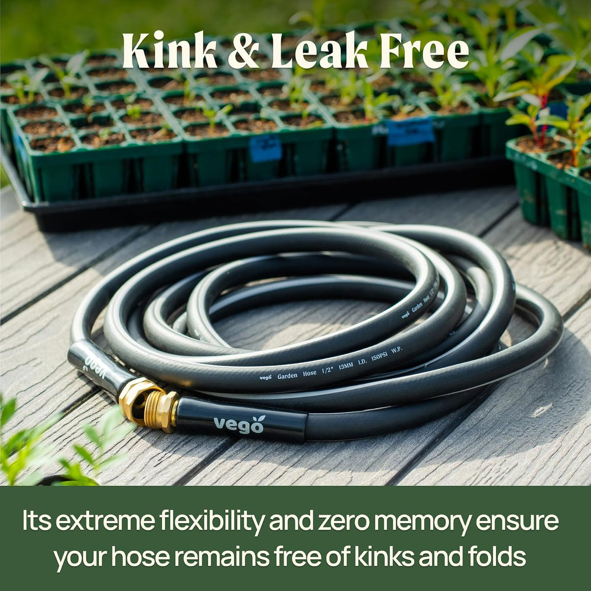 Leader Hose 6ft with Brass Thread and Swivel Grip Sleeve, 1/2" Leader Garden Water Hose with Male to Female Fittings for Garden & Yard