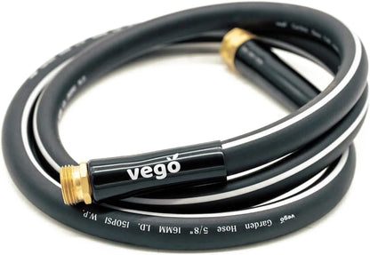 Leader Hose 6ft with Brass Thread and Swivel Grip Sleeve, 1/2" Leader Garden Water Hose with Male to Female Fittings for Garden & Yard