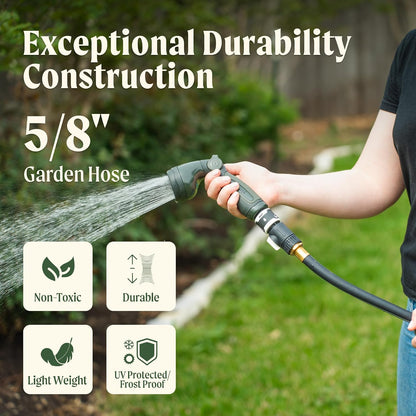 Leader Hose 6ft with Brass Thread and Swivel Grip Sleeve, 1/2" Leader Garden Water Hose with Male to Female Fittings for Garden & Yard
