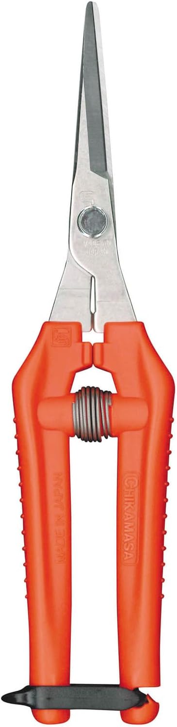 CHIKAMASA TP-530S Professional gardening shears/scissors for harvesting vegetables, fruit, trimming plants and excellent for small stem-thinning inside closed spaces.