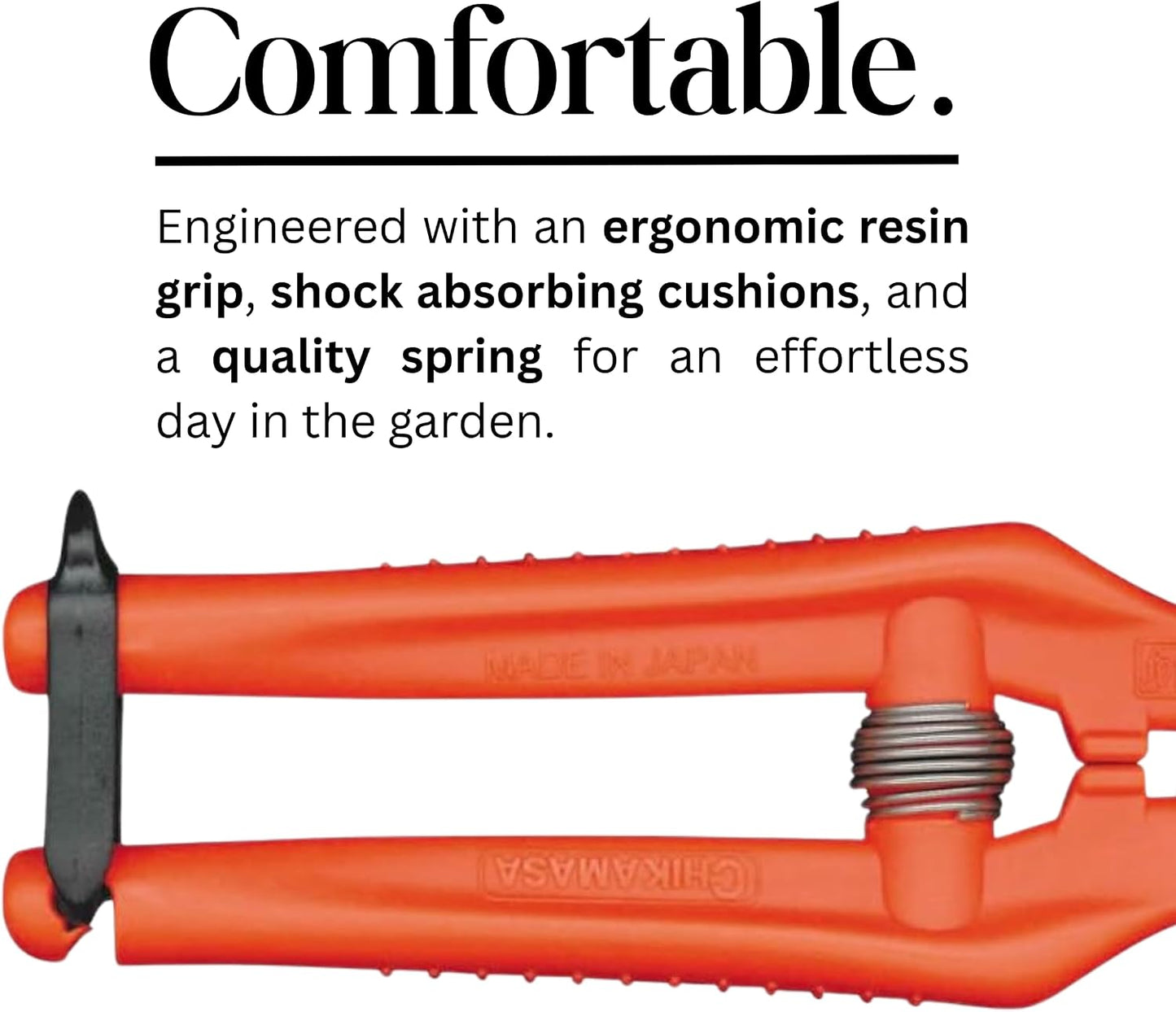CHIKAMASA TP-530S Professional gardening shears/scissors for harvesting vegetables, fruit, trimming plants and excellent for small stem-thinning inside closed spaces.