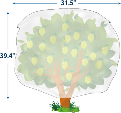 Plant Covers Freeze Protection, 4 Pack Frost Covers with Zipper Drawstring (23.6" x 31.5") Plant Protection Cover Bags for Outdoor Winter Frost Cold Weather Shrubs Trees Jacket Covers(Green)