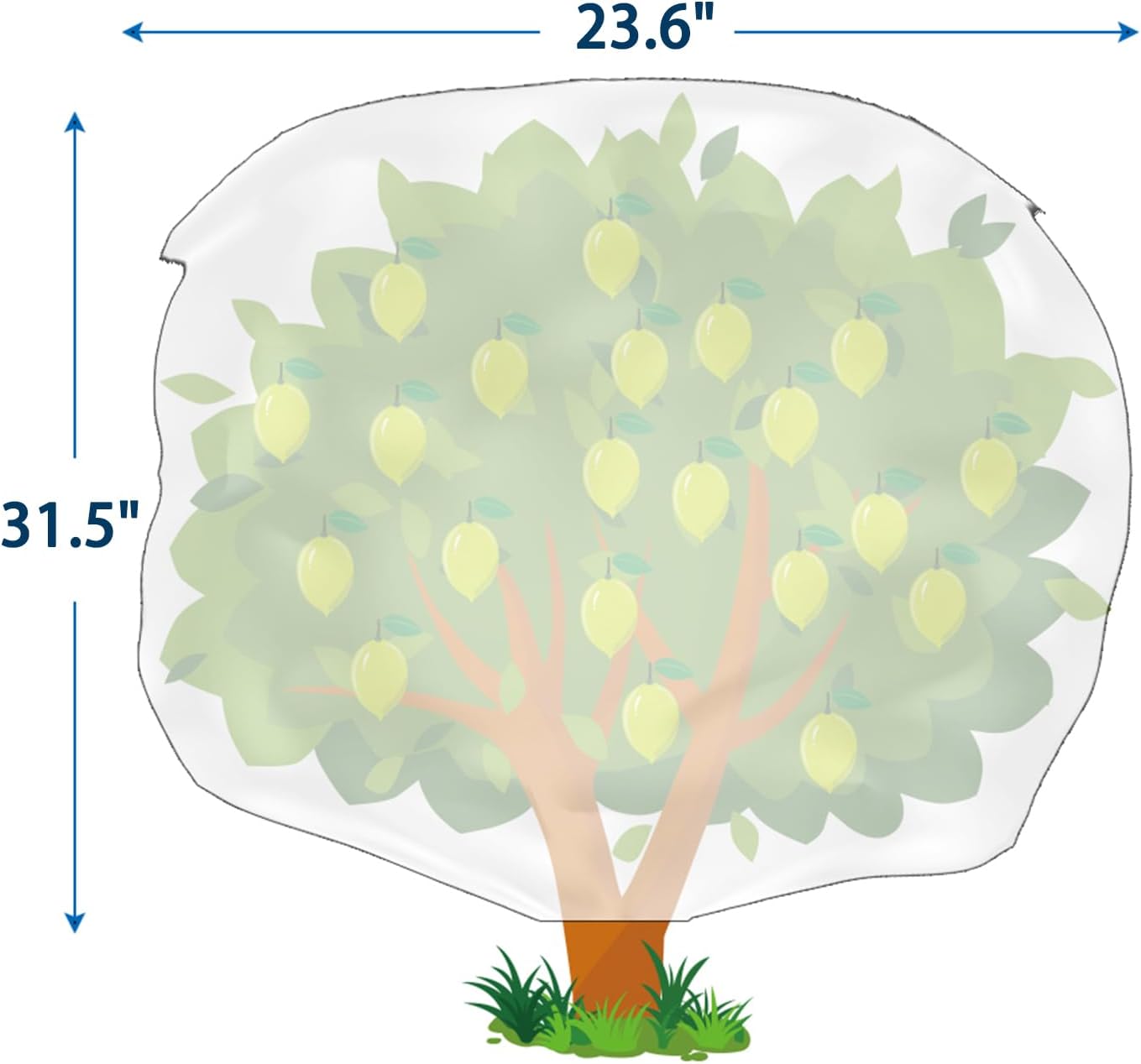Plant Covers Freeze Protection, 4 Pack Frost Covers with Zipper Drawstring (23.6" x 31.5") Plant Protection Cover Bags for Outdoor Winter Frost Cold Weather Shrubs Trees Jacket Covers(Green)