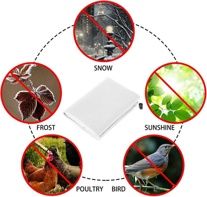 Plant Covers Freeze Protection, 4 Pack Frost Covers with Zipper Drawstring (23.6" x 31.5") Plant Protection Cover Bags for Outdoor Winter Frost Cold Weather Shrubs Trees Jacket Covers(Green)