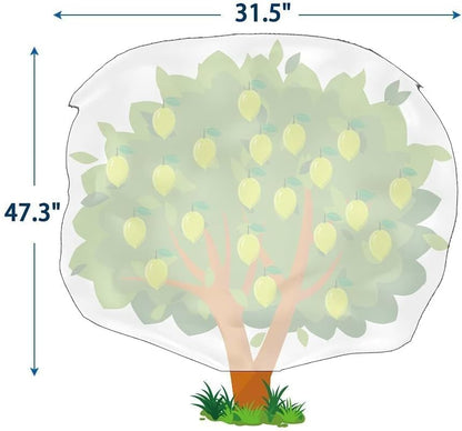 Plant Covers Freeze Protection, 4 Pack Frost Covers with Zipper Drawstring (23.6" x 31.5") Plant Protection Cover Bags for Outdoor Winter Frost Cold Weather Shrubs Trees Jacket Covers(Green)