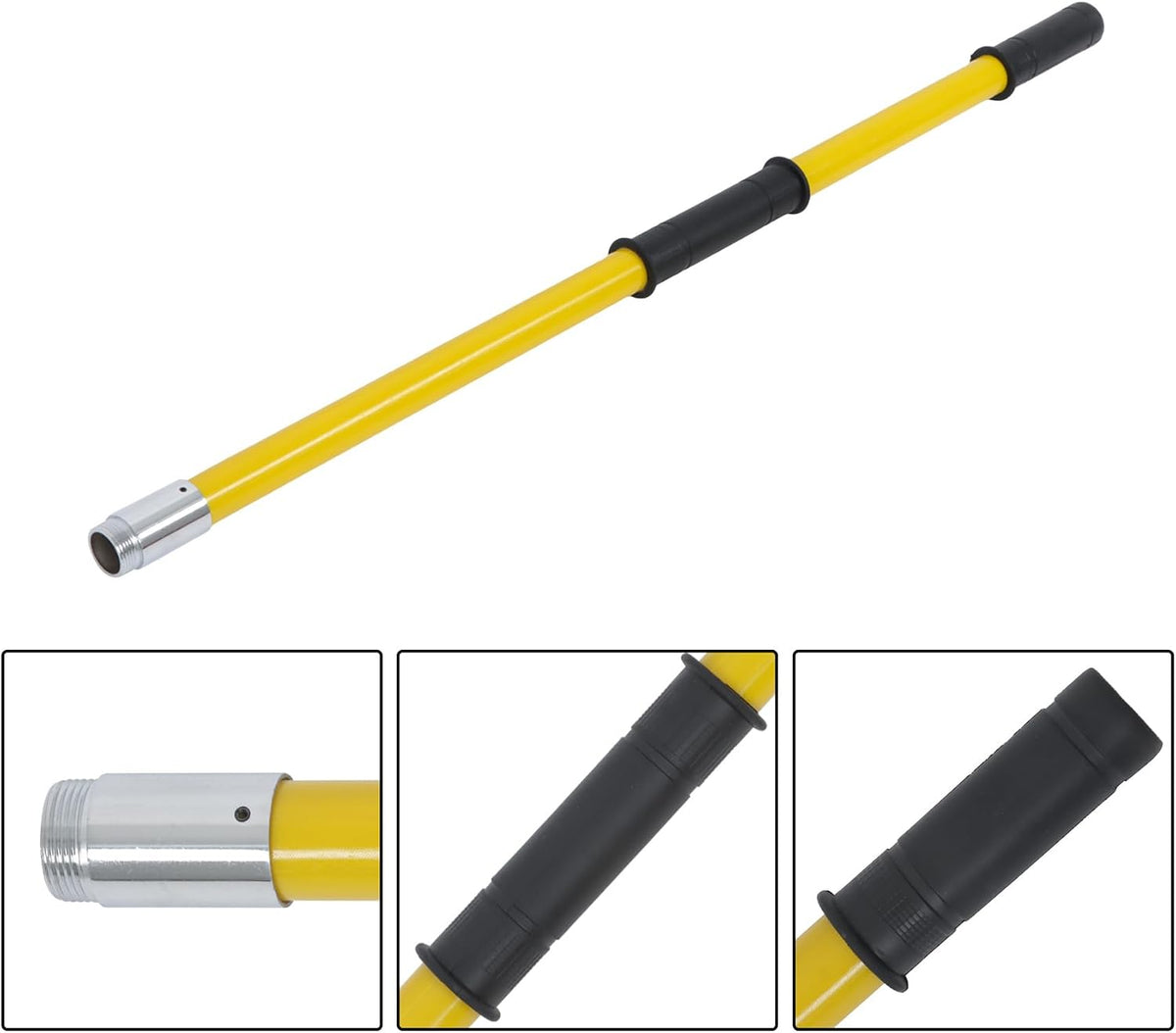 30FT Extendable Pole Saw, Manual Branch Trimmer with Long Handle, Manuals Tree Pruning Saws Band Scissors, 9 Knots Yellow