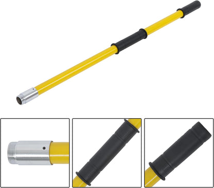 30FT Extendable Pole Saw, Manual Branch Trimmer with Long Handle, Manuals Tree Pruning Saws Band Scissors, 9 Knots Yellow