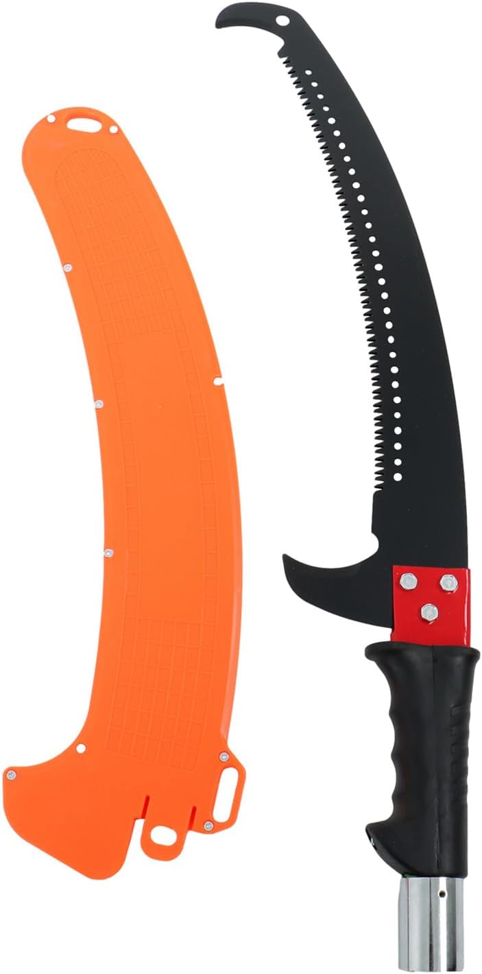 30FT Extendable Pole Saw, Manual Branch Trimmer with Long Handle, Manuals Tree Pruning Saws Band Scissors, 9 Knots Yellow