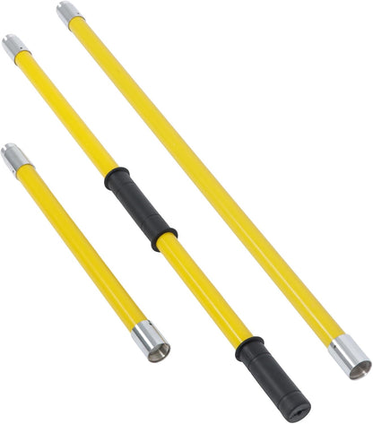 30FT Extendable Pole Saw, Manual Branch Trimmer with Long Handle, Manuals Tree Pruning Saws Band Scissors, 9 Knots Yellow