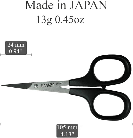 Japanese Mini Craft Scissors 4" [Extra Non-Stick], Small Detail Scissors for Paper Crafting, Fabric Cutting, Art Crafts, Made in JAPAN
