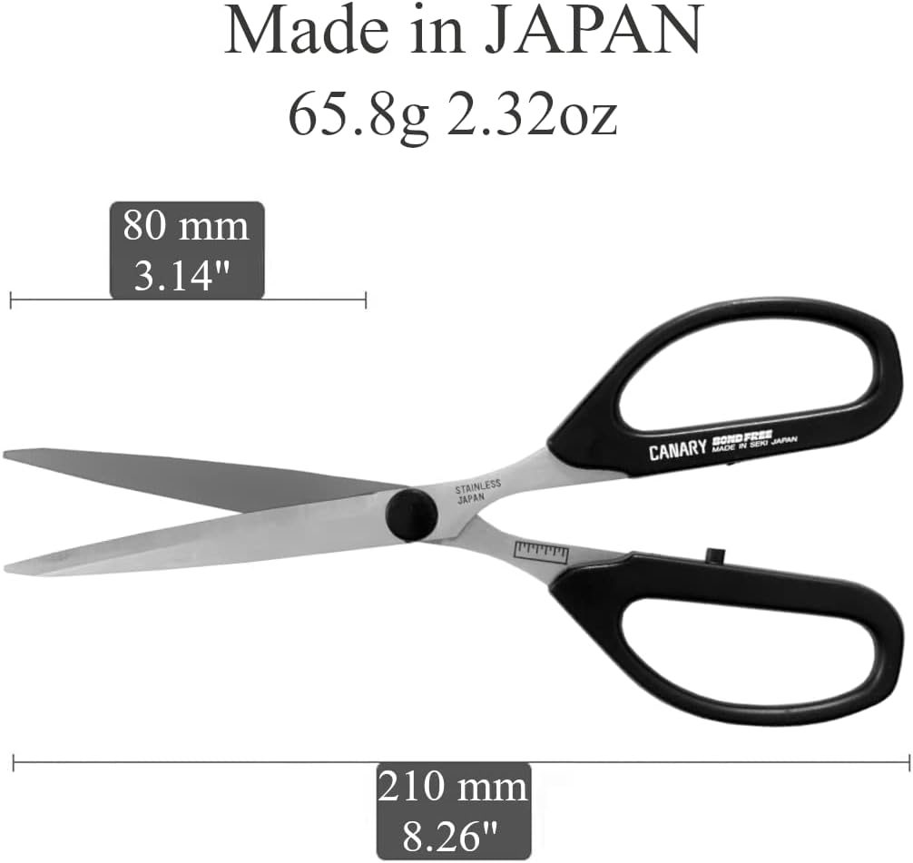 Japanese Mini Craft Scissors 4" [Extra Non-Stick], Small Detail Scissors for Paper Crafting, Fabric Cutting, Art Crafts, Made in JAPAN