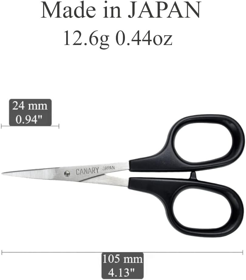 Japanese Mini Craft Scissors 4" [Extra Non-Stick], Small Detail Scissors for Paper Crafting, Fabric Cutting, Art Crafts, Made in JAPAN