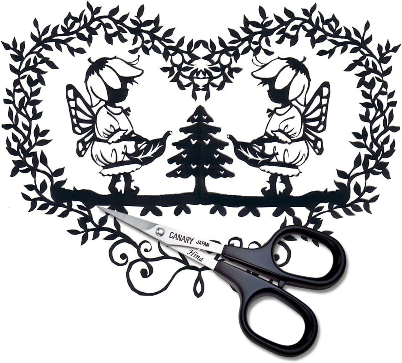 Japanese Mini Craft Scissors 4" [Extra Non-Stick], Small Detail Scissors for Paper Crafting, Fabric Cutting, Art Crafts, Made in JAPAN