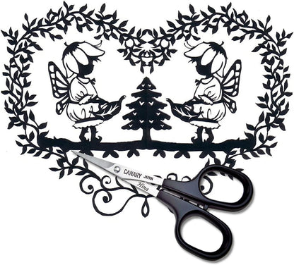 Japanese Mini Craft Scissors 4" [Extra Non-Stick], Small Detail Scissors for Paper Crafting, Fabric Cutting, Art Crafts, Made in JAPAN